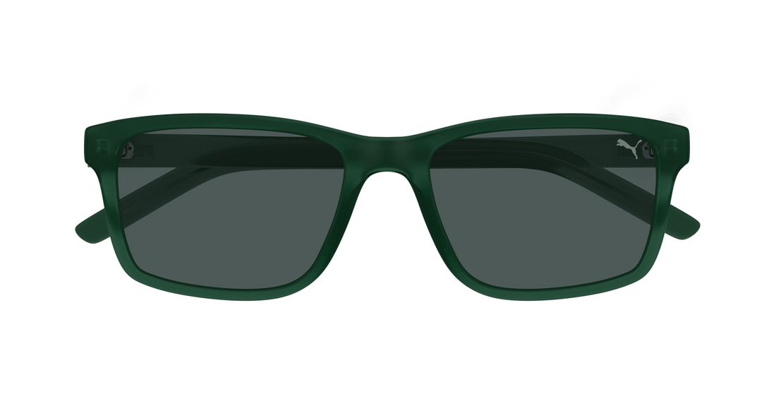 Sunglasses puma pu0493s 006 verde square masculino size 55mm - Detailed view
