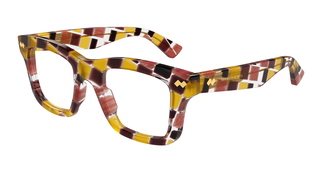 Óculos graduados bottega veneta bv1353o 007 multicolor square femenino tamanho 51mm - Vista principal