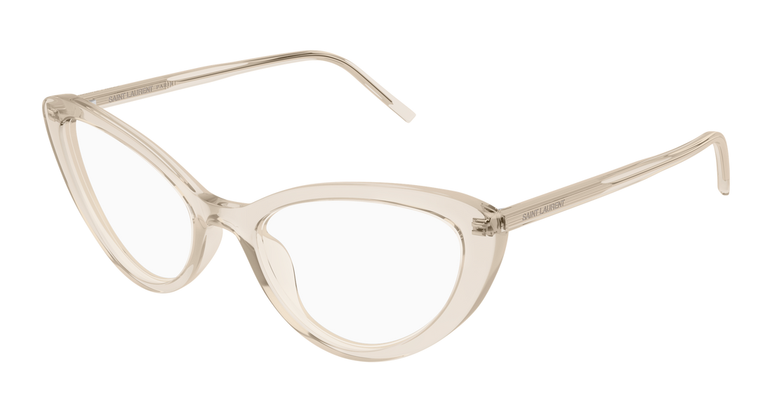 Brillen saint laurent sl 777 004 beige cat eye femenino größe 55mm - Hauptansicht