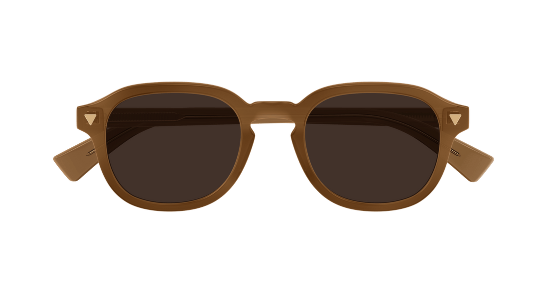 Lunettes de soleil bottega veneta bv1364s 004 marron round masculino taille 49mm - Vue détaillée