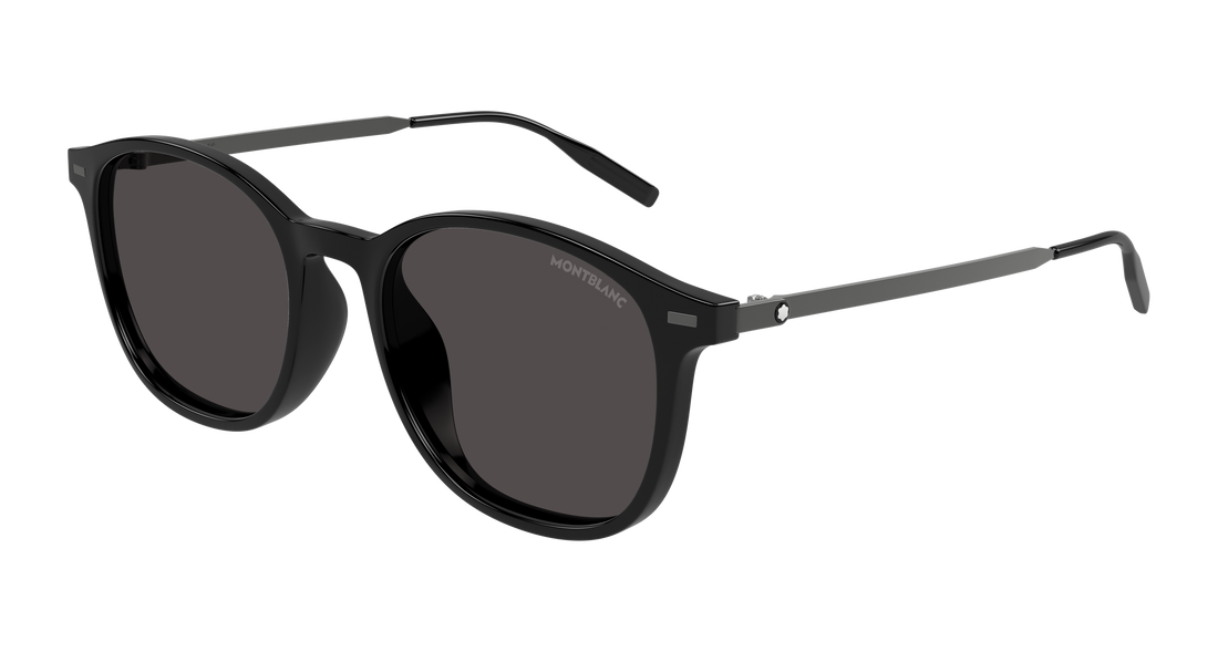 Sonnenbrillen montblanc mb0454sa 001 negro round/oval/panthos masculino größe 54mm - Hauptansicht