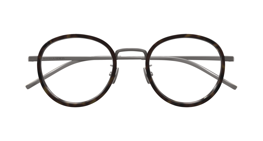 Occhiali da vista bottega veneta bv1428oa 002 plateado round/oval/panthos unisex taglia 50mm - Vista dettagliata