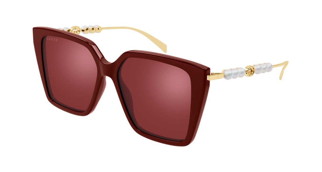 Óculos de sol gucci gg1967s 004 burdeos butterfly femenino tamanho 54mm - Vista principal