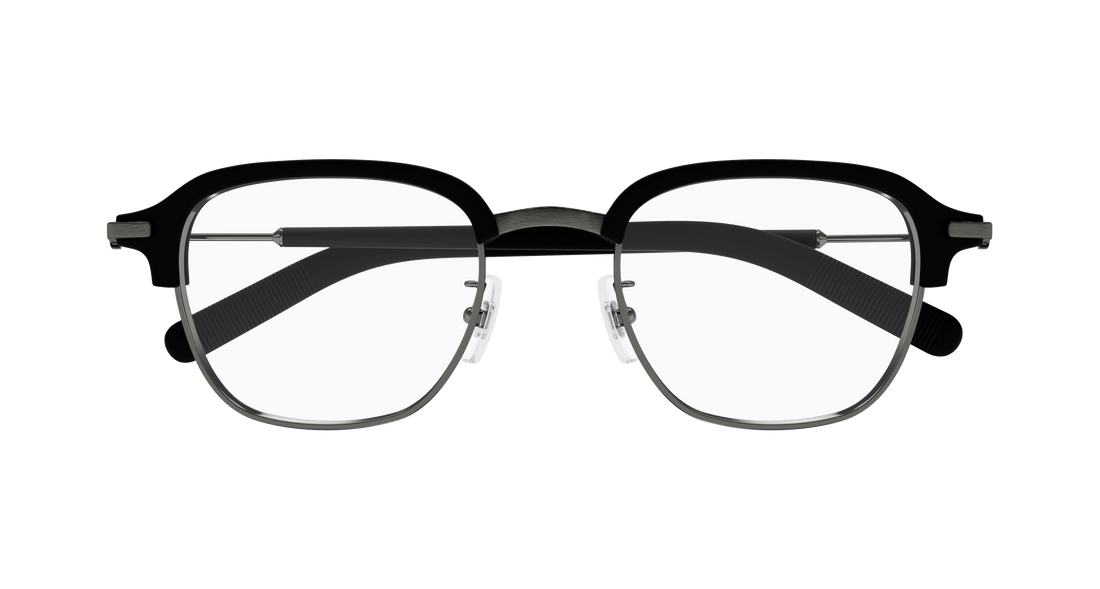 Óculos graduados montblanc mb0390o 002 rutenio square masculino tamanho 50mm - Vista de detalhe