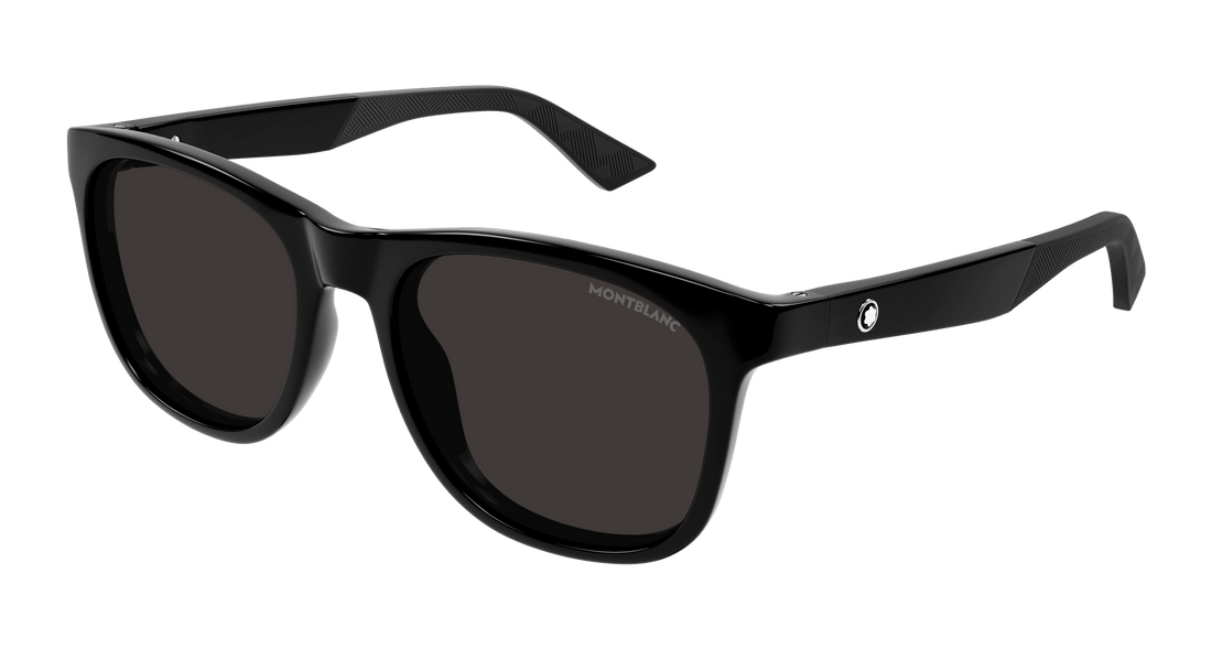 Zonnebrillen montblanc mb0400s 001 negro square masculino maat 55mm - Hoofdaanzicht
