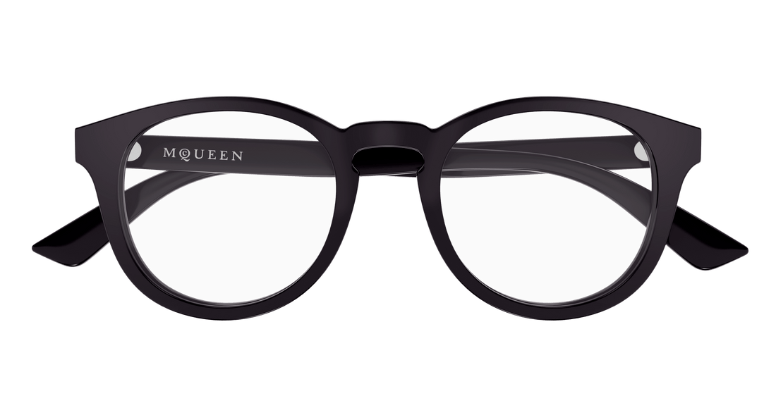 Brillen alexander mcqueen am0514o 006 violeta round unisex größe 48mm - Detailansicht