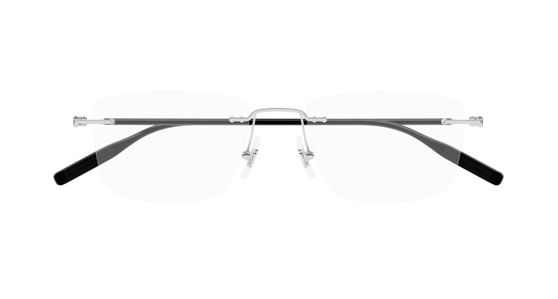 Dioptrijske naočale montblanc mb0431o 002 plateado rectangular / squared masculino veličina 53mm - Detaljni prikaz