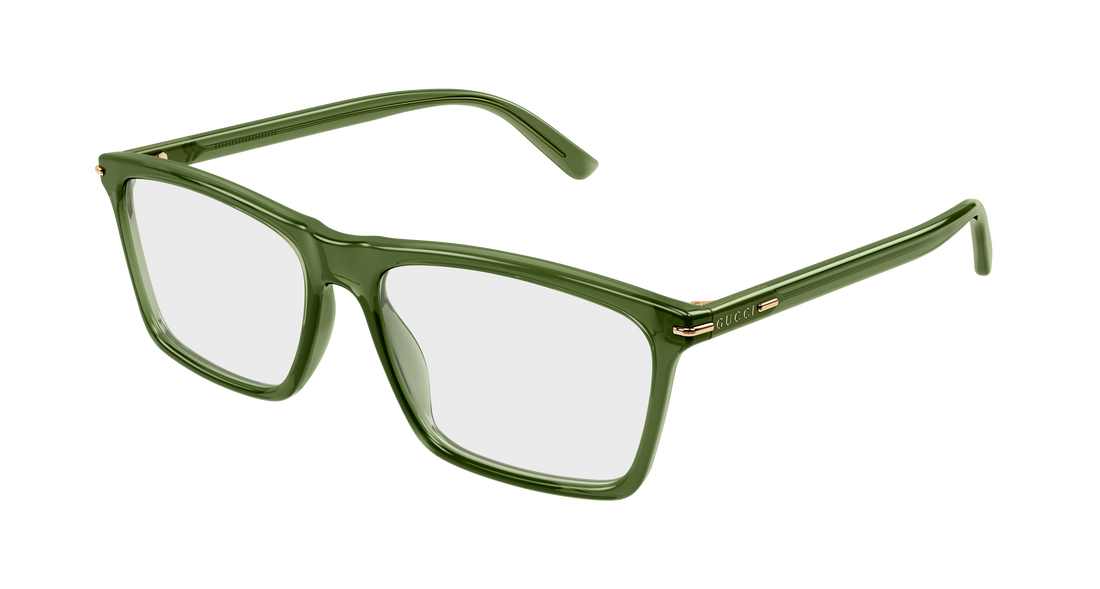 Brillen gucci gg1445o 010 verde rectangular / squared masculino größe 56mm - Hauptansicht