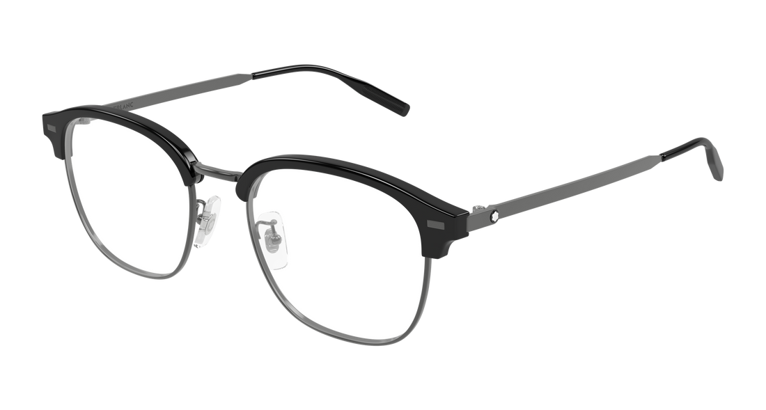 Occhiali da vista montblanc mb0446oa 001 plateado round/oval/panthos masculino taglia 54mm - Vista principale