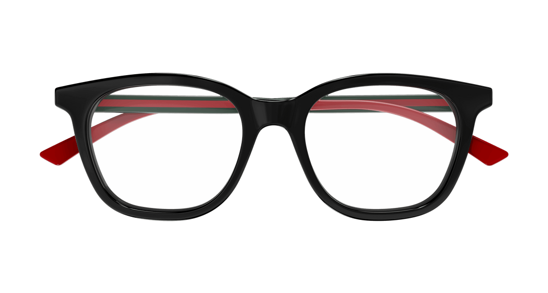 Óculos graduados gucci gg1864o 001 negro square femenino tamanho 50mm - Vista de detalhe