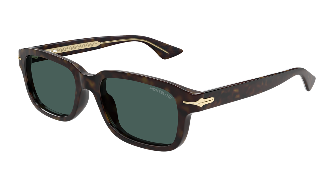 Óculos de sol montblanc mb0436s 002 havana rectangular / squared masculino tamanho 54mm - Vista principal