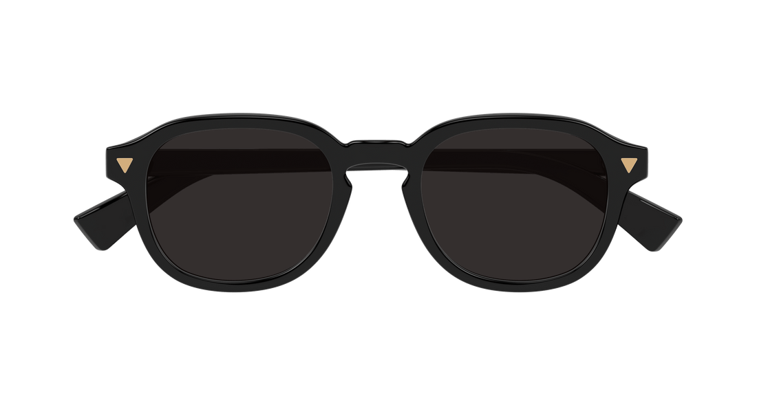 Óculos de sol bottega veneta bv1364s 001 negro round masculino tamanho 49mm - Vista de detalhe