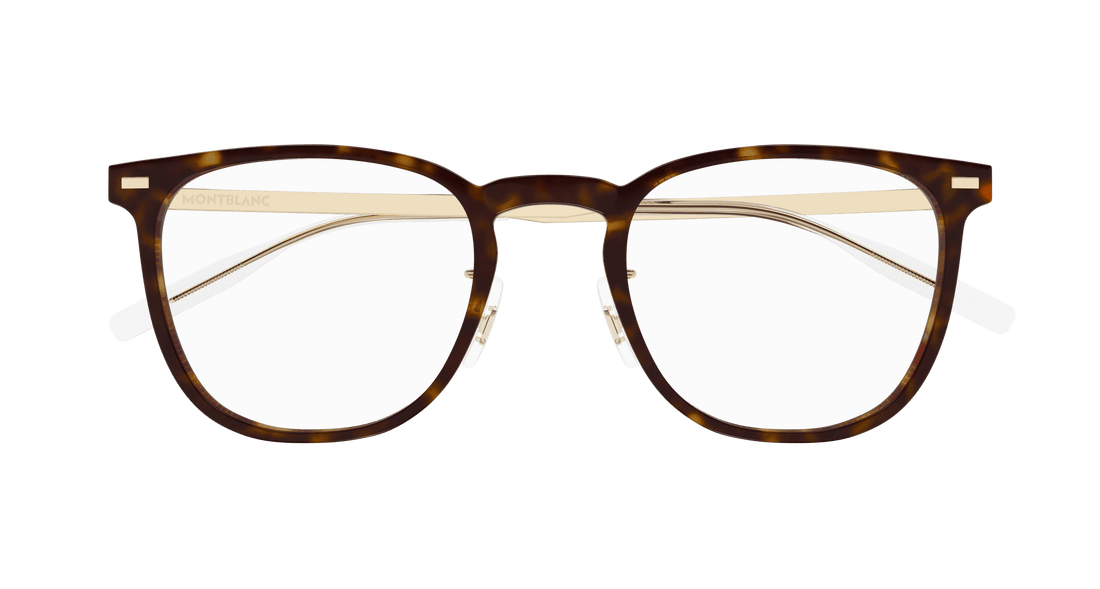 Óculos graduados montblanc mb0393on 003 havana square masculino tamanho 51mm - Vista de detalhe