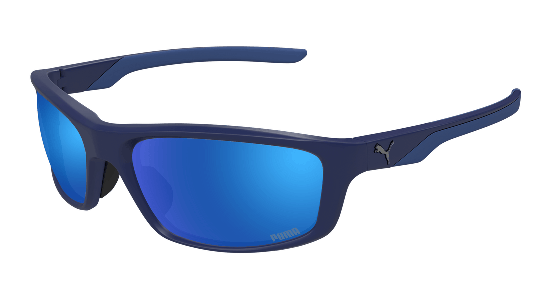 Sunglasses puma pu0480s 004 azul square masculino size 62mm - Main view