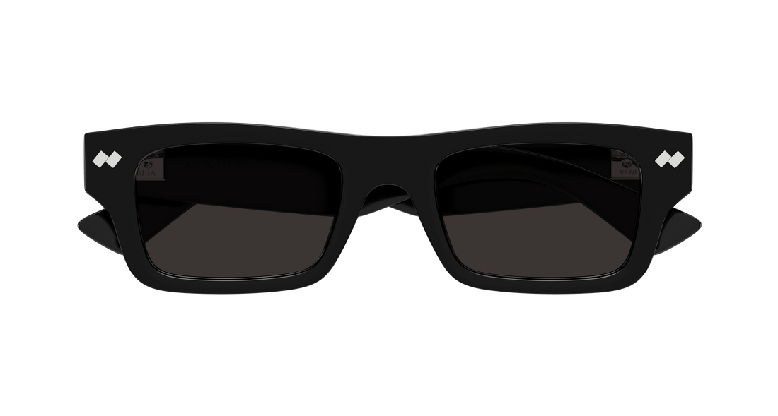 Óculos de sol bottega veneta bv1351s 001 negro square unisex tamanho 50mm - Vista de detalhe