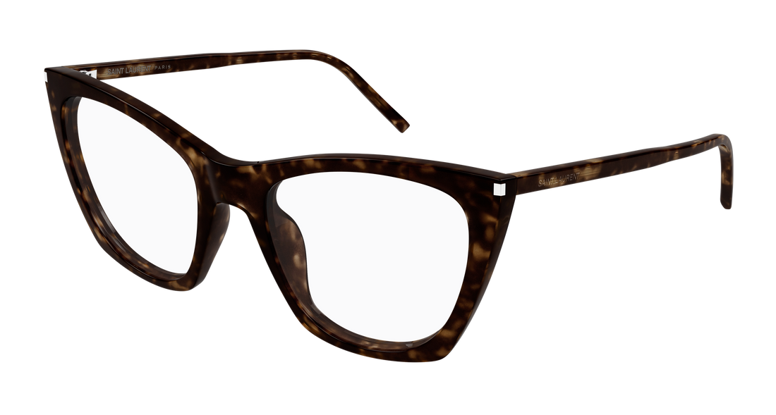 Óculos graduados saint laurent sl 214 kate thin opt 002 havana cat eye femenino tamanho 55mm - Vista principal
