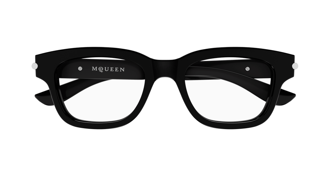 Brillen alexander mcqueen am0497o 005 negro square unisex größe 52mm - Detailansicht