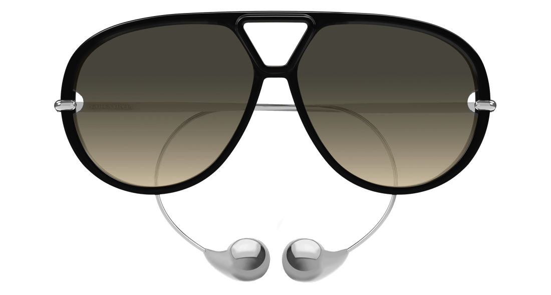 Óculos de sol bottega veneta bv1273s 010 negro geometric femenino tamanho 63mm - Vista de detalhe