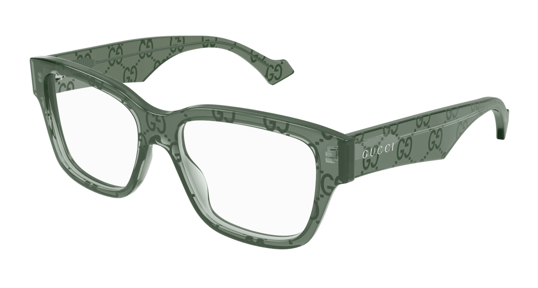 Occhiali da vista gucci gg1428o 012 verde square masculino taglia 55mm - Vista principale