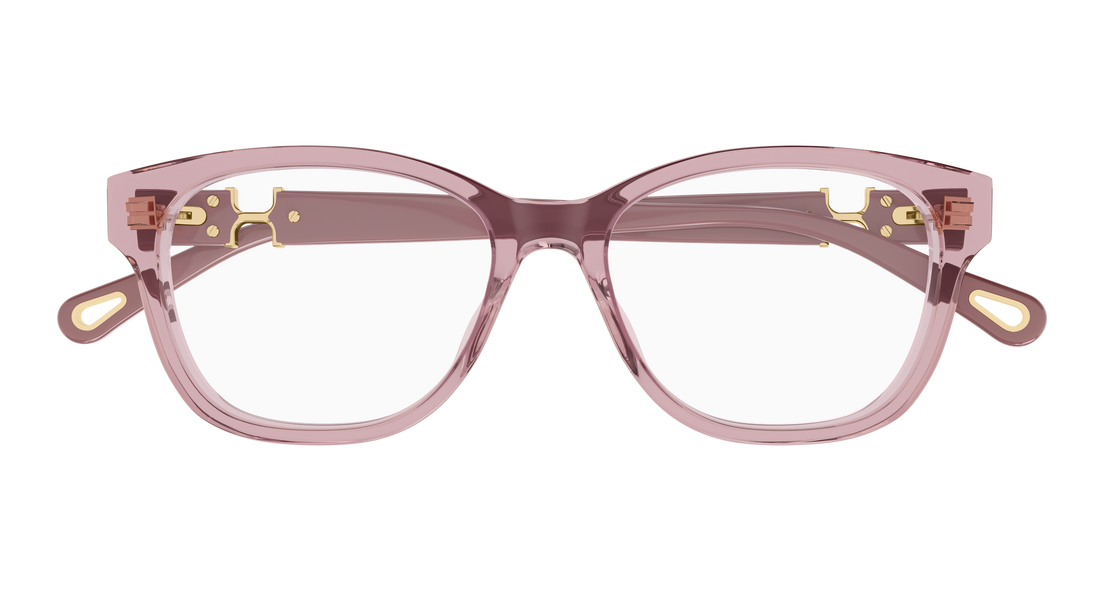 Briller chloé ch0336oa 003 rosa cat eye femenino størrelse 53mm - Detaljeret visning