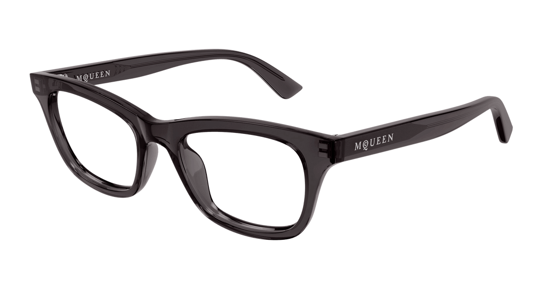 Brillen alexander mcqueen am0515o 009 gris cat eye femenino größe 52mm - Hauptansicht