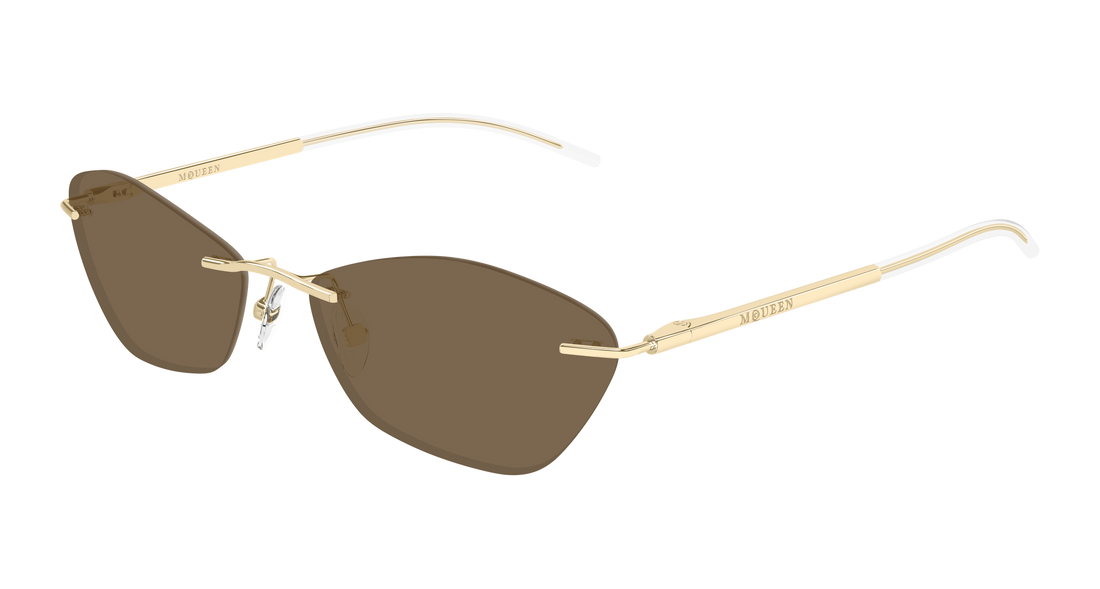 Occhiali da sole alexander mcqueen am0525s 002 dorado geometric unisex taglia 57mm - Vista principale