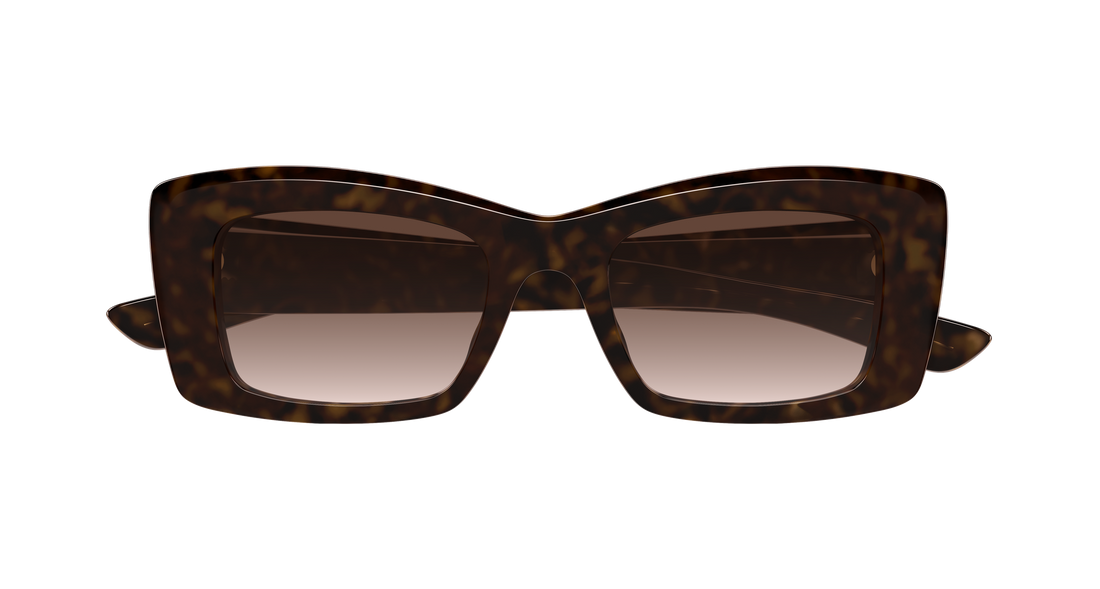 Occhiali da sole alexander mcqueen am0526s 002 havana rectangular / squared femenino taglia 50mm - Vista dettagliata