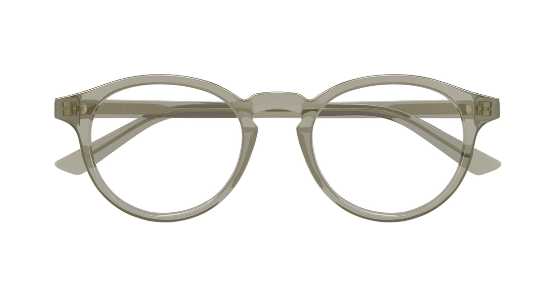 Occhiali da vista bottega veneta bv1420o 003 marron round/oval/panthos masculino taglia 50mm - Vista dettagliata