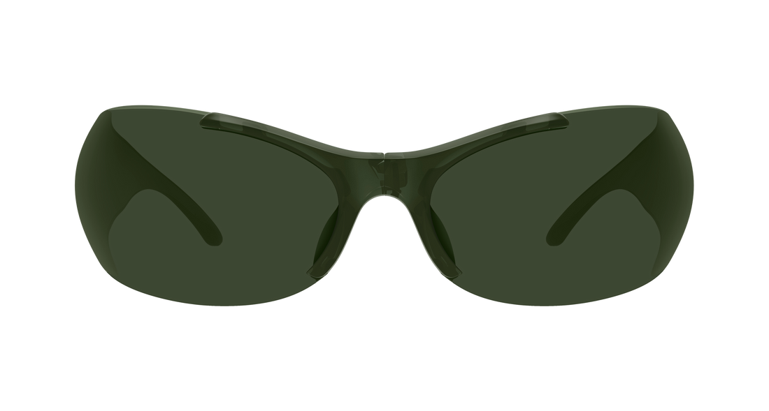 Gafas de sol balenciaga bb0454s 003 verde geometric unisex talla 99mm - Vista de detalle