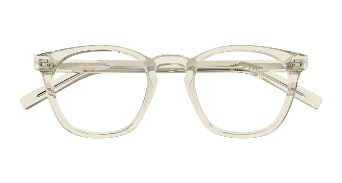 Óculos graduados saint laurent sl 28 opt 014 amarillo round/oval/panthos unisex tamanho 50mm - Vista de detalhe