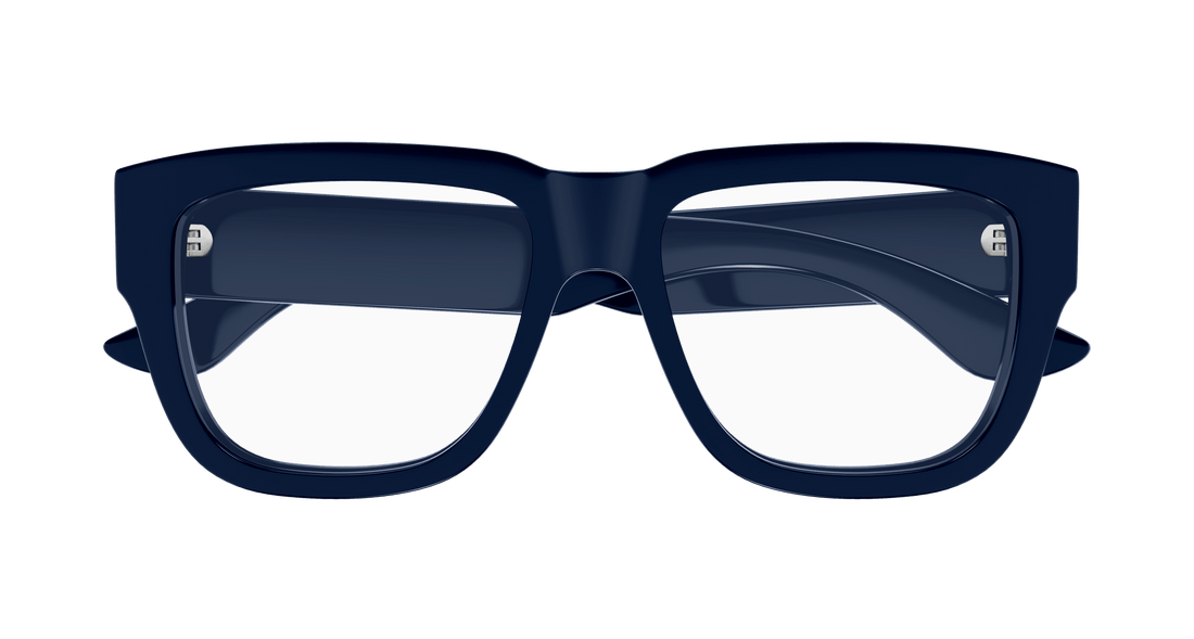 Brillen alexander mcqueen am0510o 003 azul square unisex größe 55mm - Detailansicht