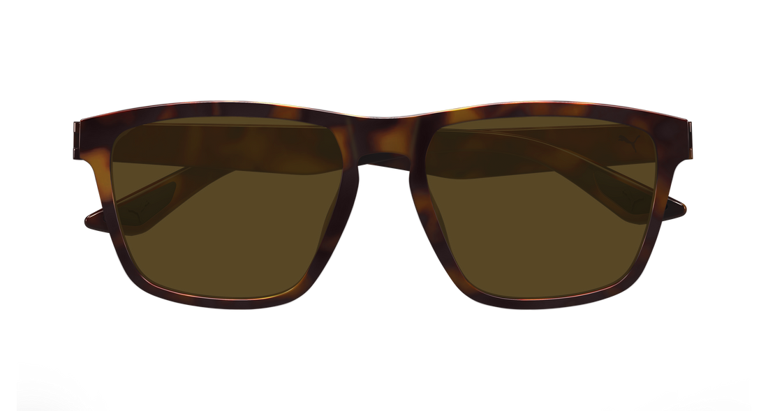 Sunglasses puma pu0505s 002 havana rectangular / squared masculino size 57mm - Detailed view
