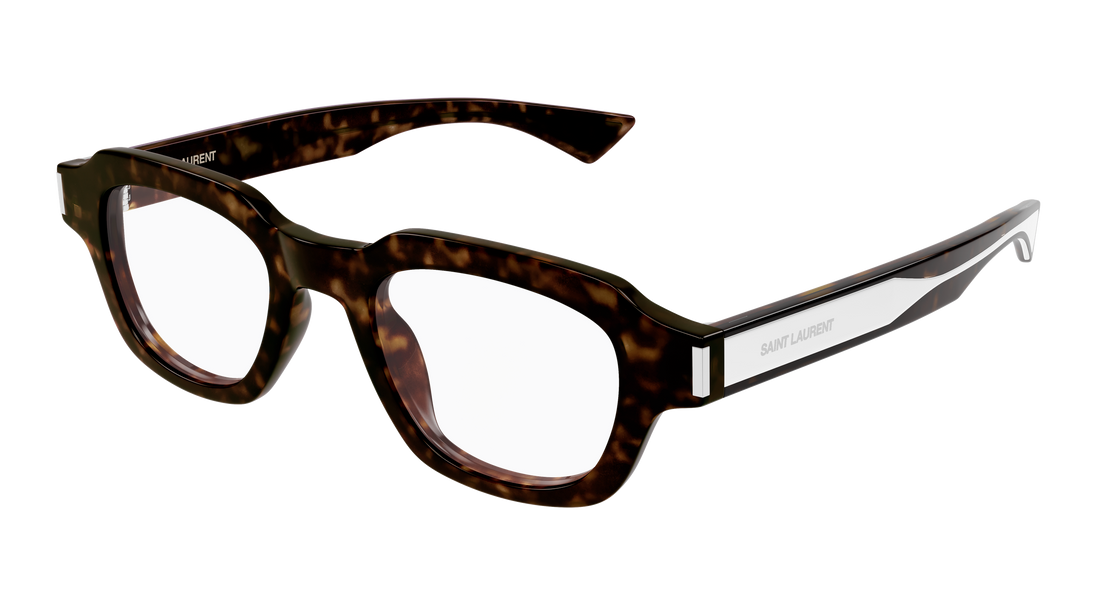 Prescription glasses saint laurent sl 791 opt 002 havana square unisex size 48mm - Main view
