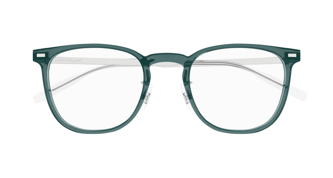 Óculos graduados montblanc mb0393on 004 gris square masculino tamanho 51mm - Vista de detalhe