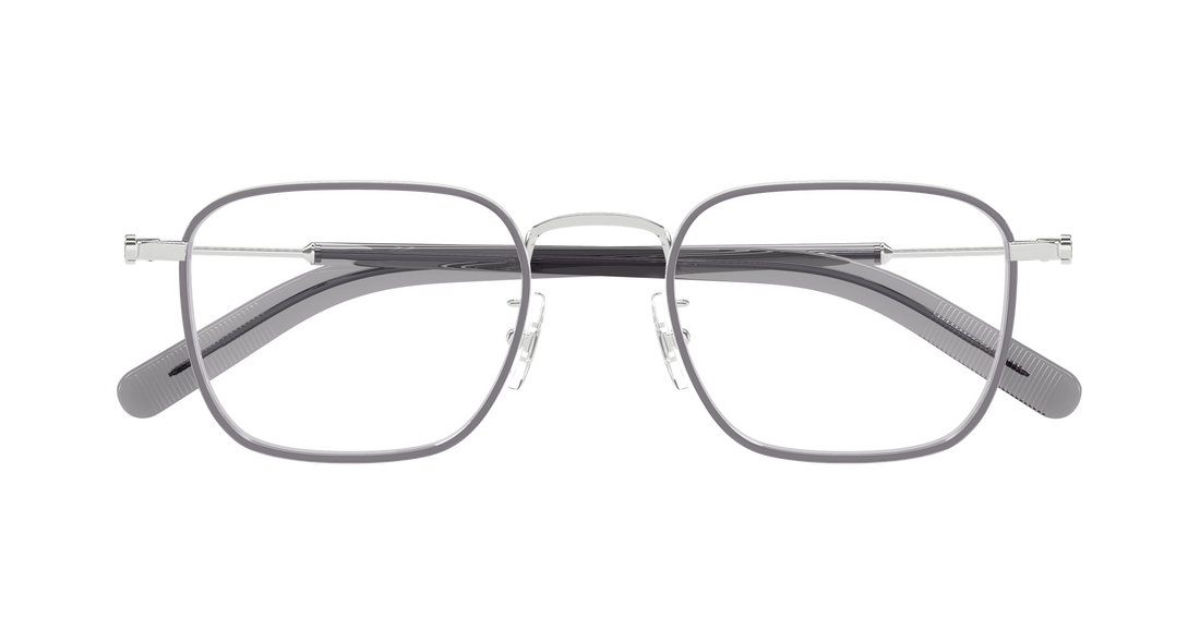 Dioptrijske naočale montblanc mb0424o 004 plateado rectangular / squared masculino veličina 50mm - Detaljni prikaz