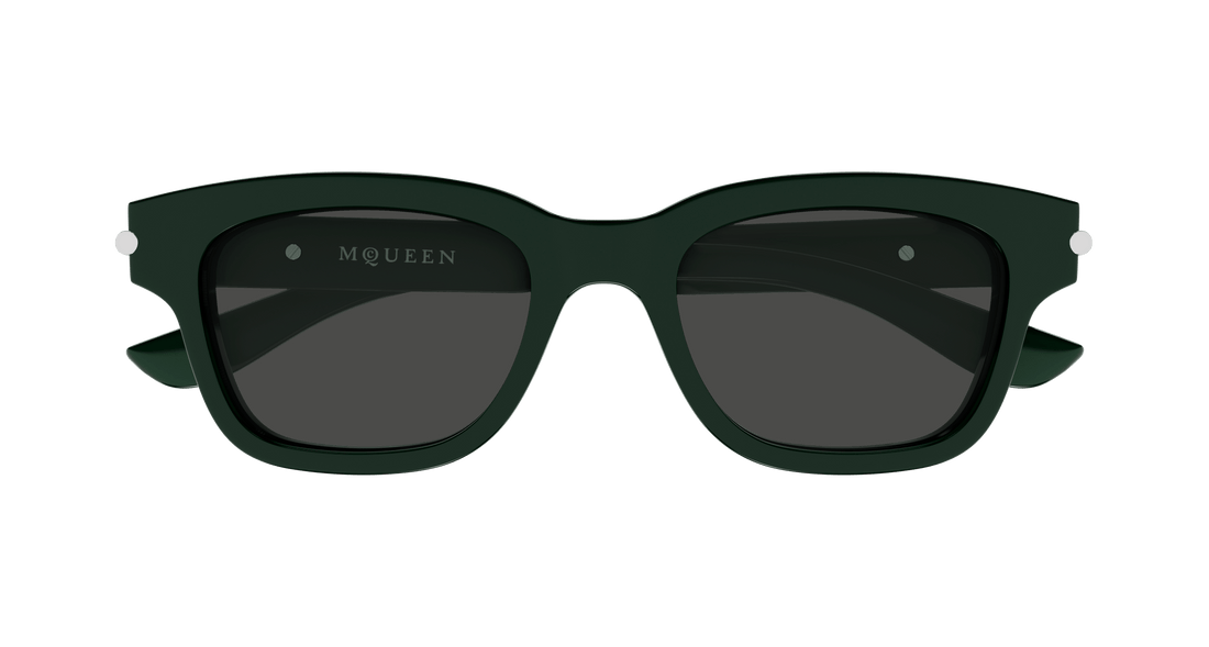 Occhiali da sole alexander mcqueen am0497s 004 verde square unisex taglia 51mm - Vista dettagliata