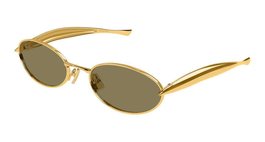 Sunglasses bottega veneta bv1386s 006 dorado round/oval/panthos unisex size 57mm - Main view