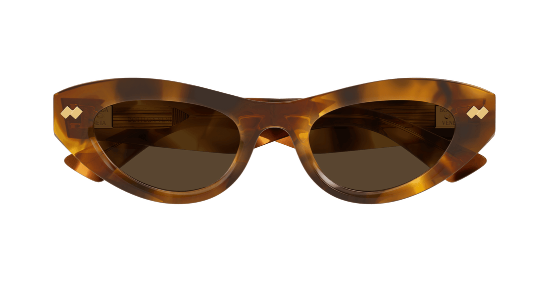 Óculos de sol bottega veneta bv1350s 002 havana cat eye femenino tamanho 50mm - Vista de detalhe