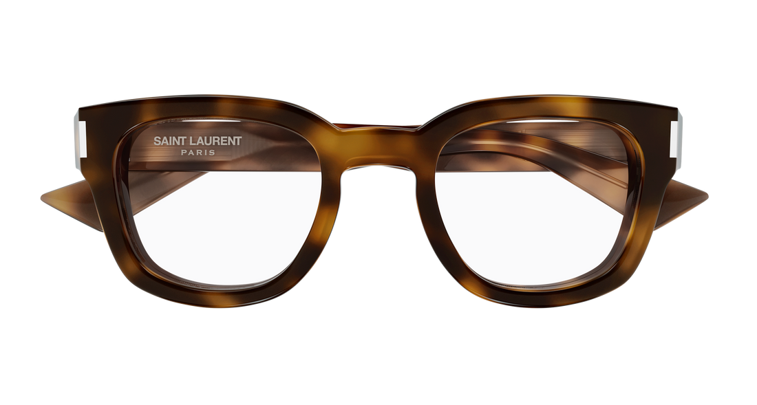 Brillen saint laurent sl 838 opt 003 havana round/oval/panthos unisex größe 48mm - Detailansicht