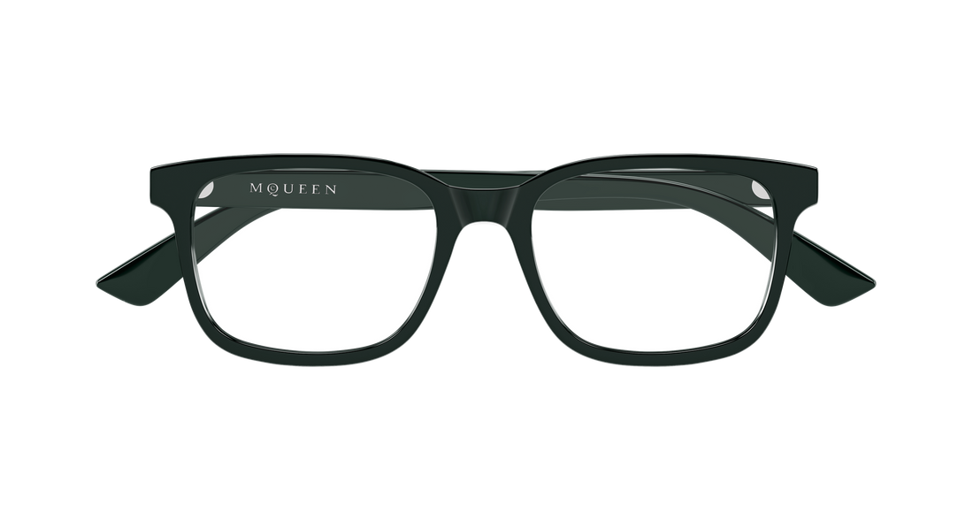 Brillen alexander mcqueen am0541o 009 verde rectangular / squared masculino größe 54mm - Detailansicht