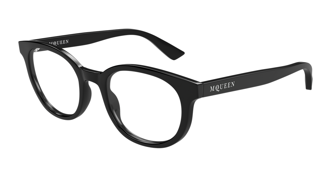 Brillen alexander mcqueen am0567o 001 negro round/oval/panthos masculino größe 51mm - Hauptansicht
