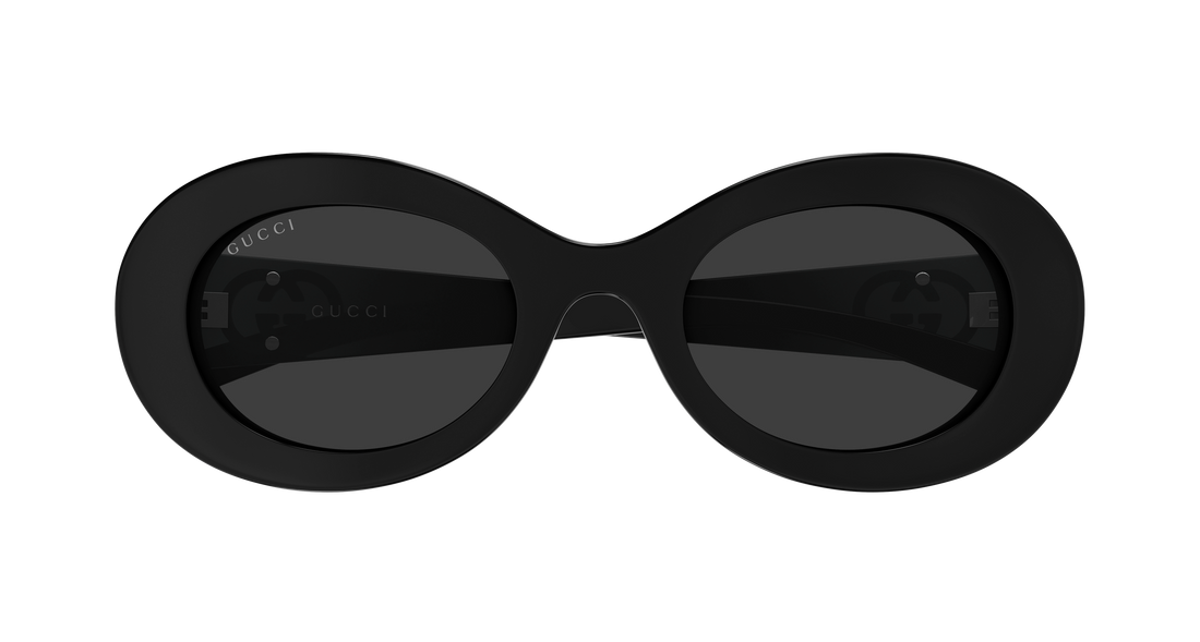 Lunettes de soleil gucci gg2026s 001 negro round/oval/panthos femenino taille 51mm - Vue détaillée