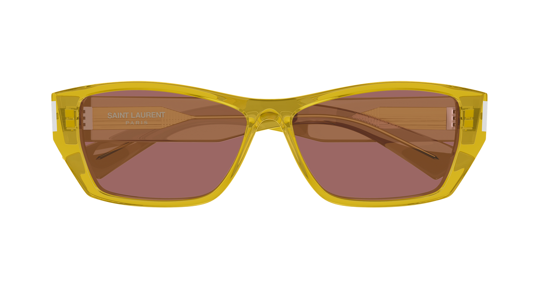 Óculos de sol saint laurent sl 928 004 amarillo rectangular / squared femenino tamanho 57mm - Vista de detalhe