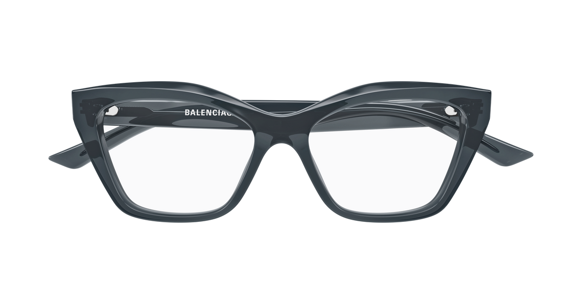 Occhiali da vista balenciaga bb0342o 018 gris cat eye femenino taglia 55mm - Vista dettagliata