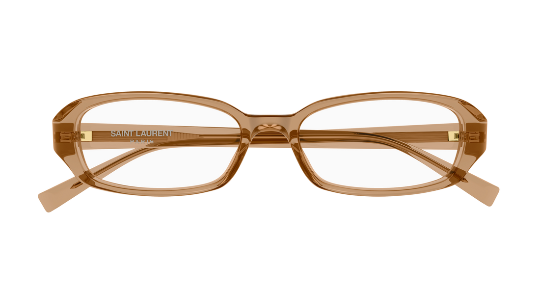 Prescription glasses saint laurent sl 872 erin opt 004 marron round/oval/panthos unisex size 52mm - Detailed view