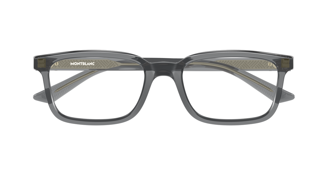 Briller montblanc mb0458ol 010 gris rectangular / squared masculino størrelse 58mm - Detaljeret visning