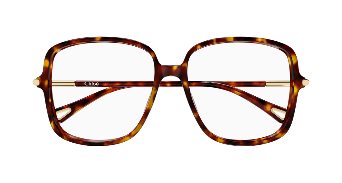 Óculos graduados chloé ch0399o 002 havana rectangular / squared femenino tamanho 56mm - Vista de detalhe
