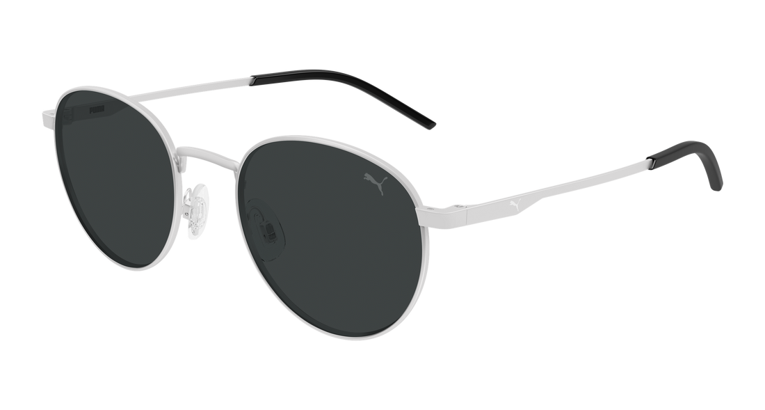 Sunglasses puma pu0535s 001 plateado round/oval/panthos masculino size 50mm - Main view