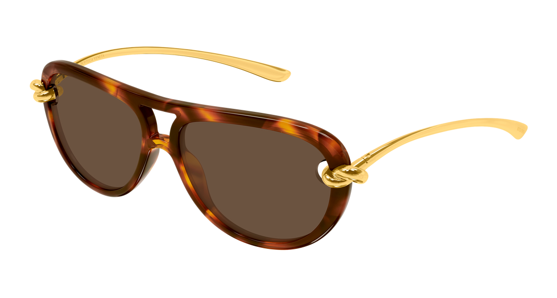 Óculos de sol bottega veneta bv1418s 007 havana pilot/navigator femenino tamanho 58mm - Vista principal