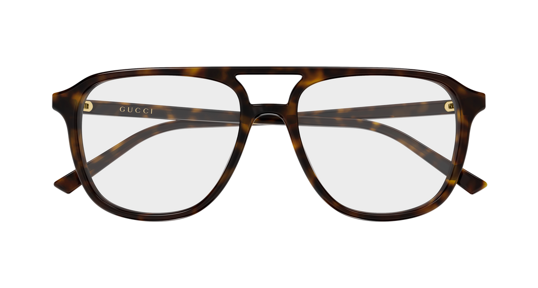 Lunettes de vue gucci gg2237o 002 havana pilot/navigator masculino taille 54mm - Vue détaillée